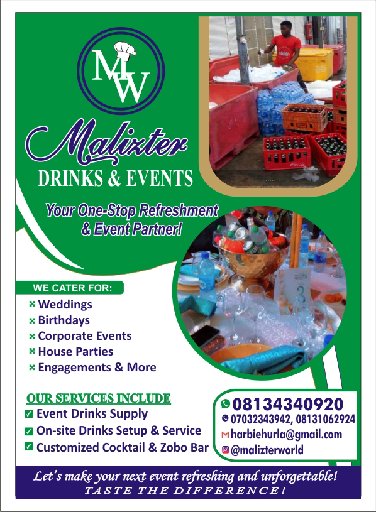 Malizter drinks and events portfolio