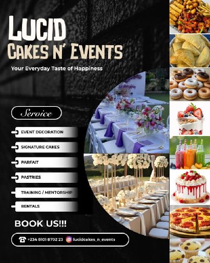 lucid cakes n events portfolio