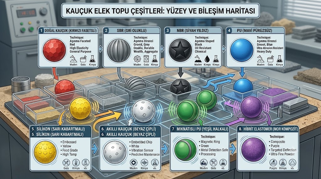 Kauçuk Elek Topları