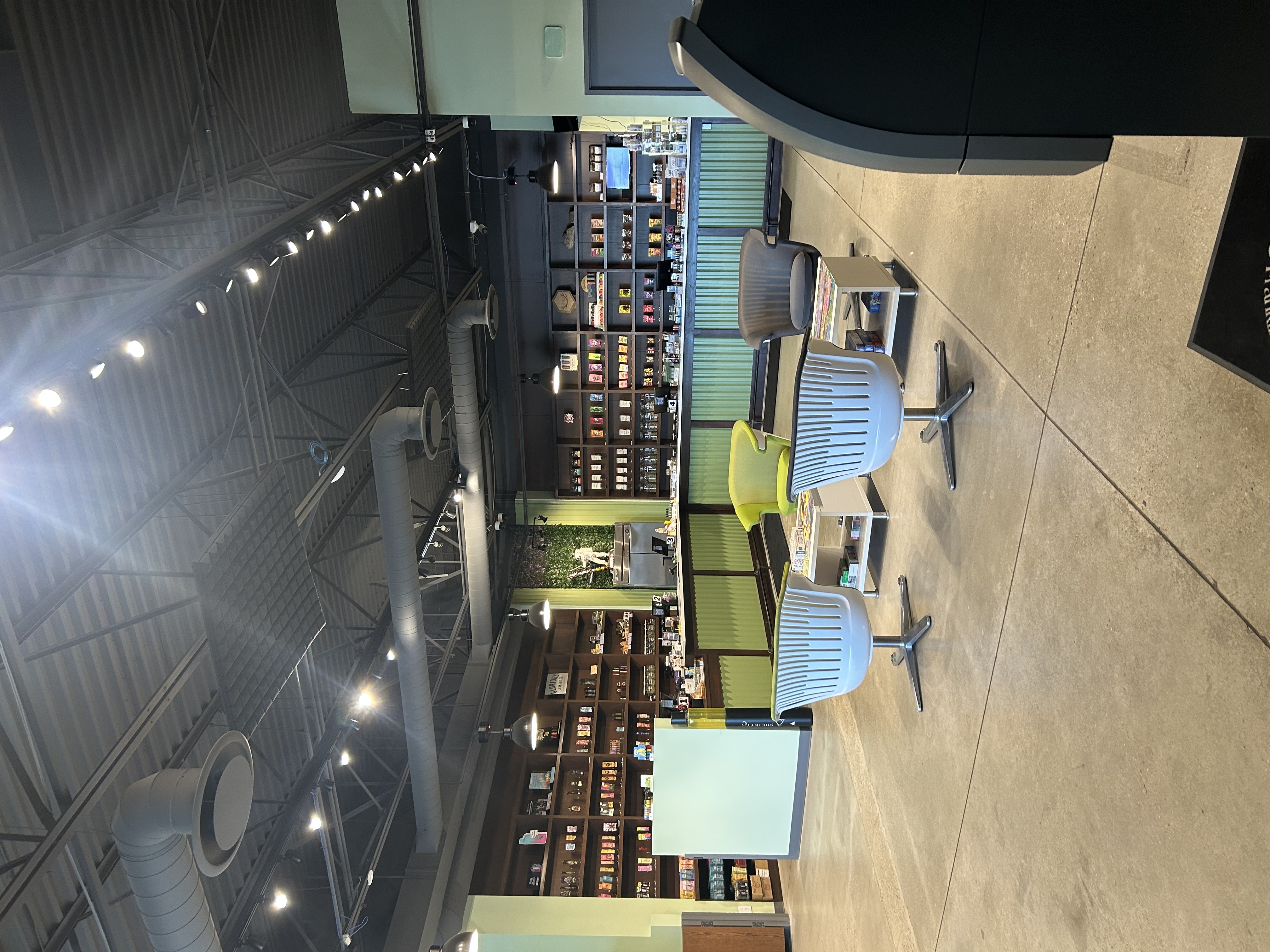 Inside Meds Cafe Cedar Springs — cannabis retail space on White Creek Ave NE