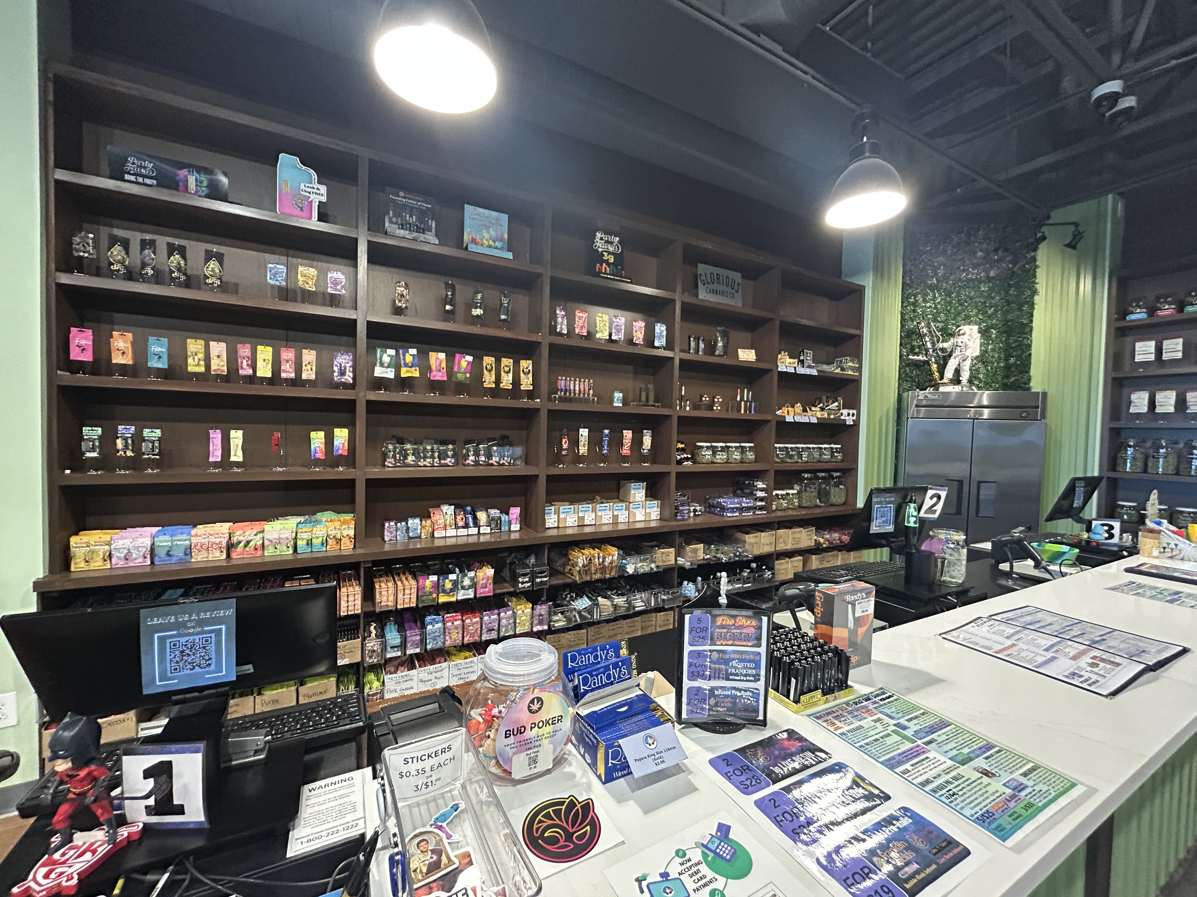 Meds Cafe Cedar Springs interior — product displays and shopping area