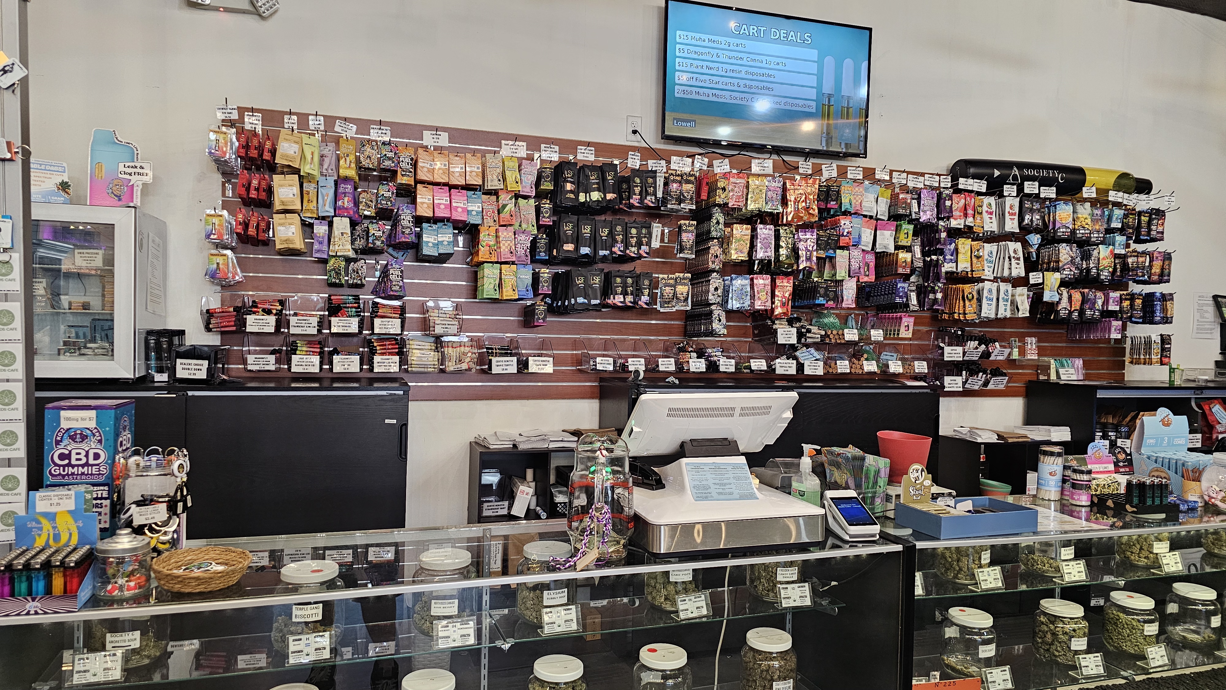 Meds Cafe Lowell — interior view of cannabis retail space