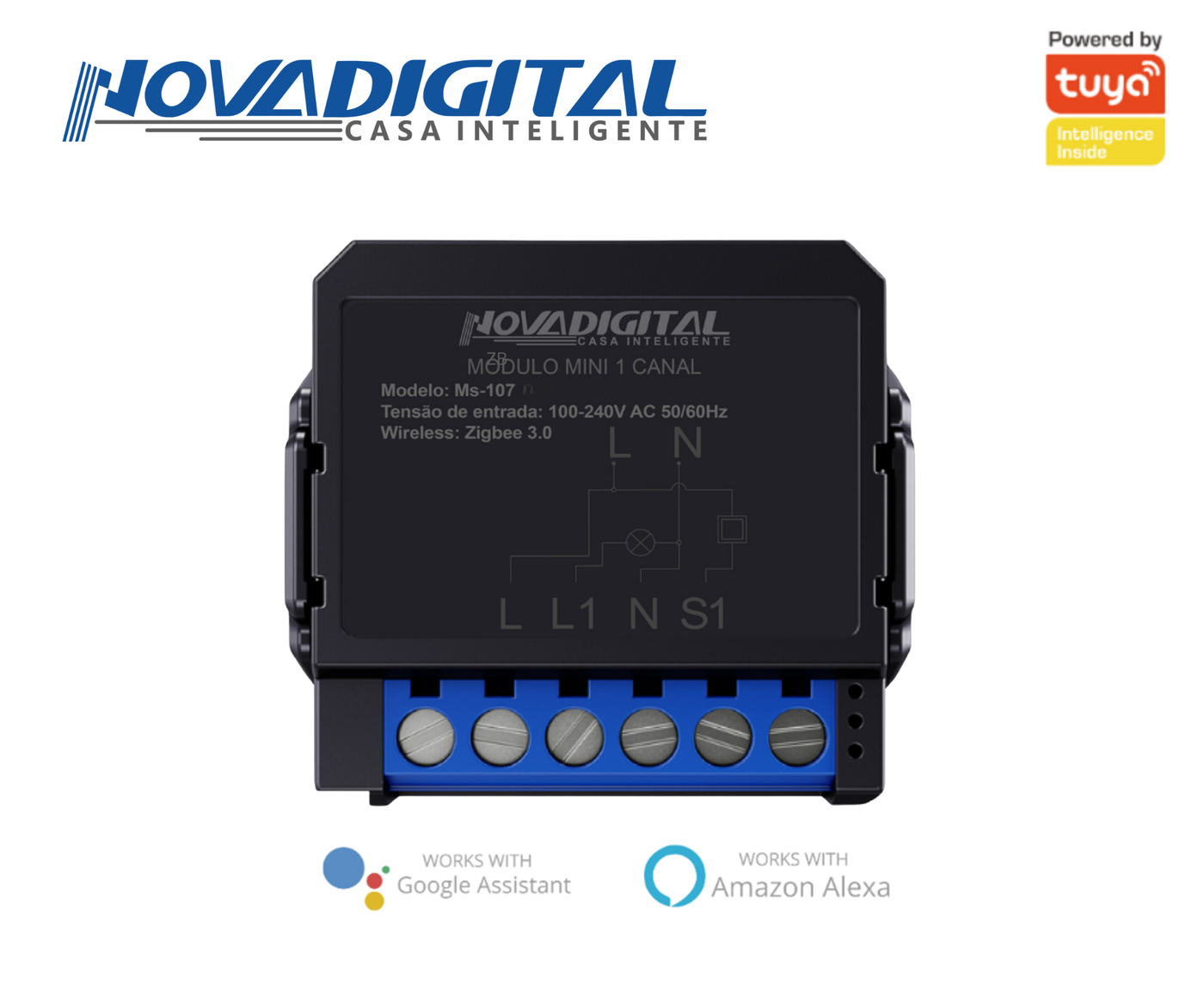 Módulo MINI Zigbee - 1 Canal Novadigital - Tuya