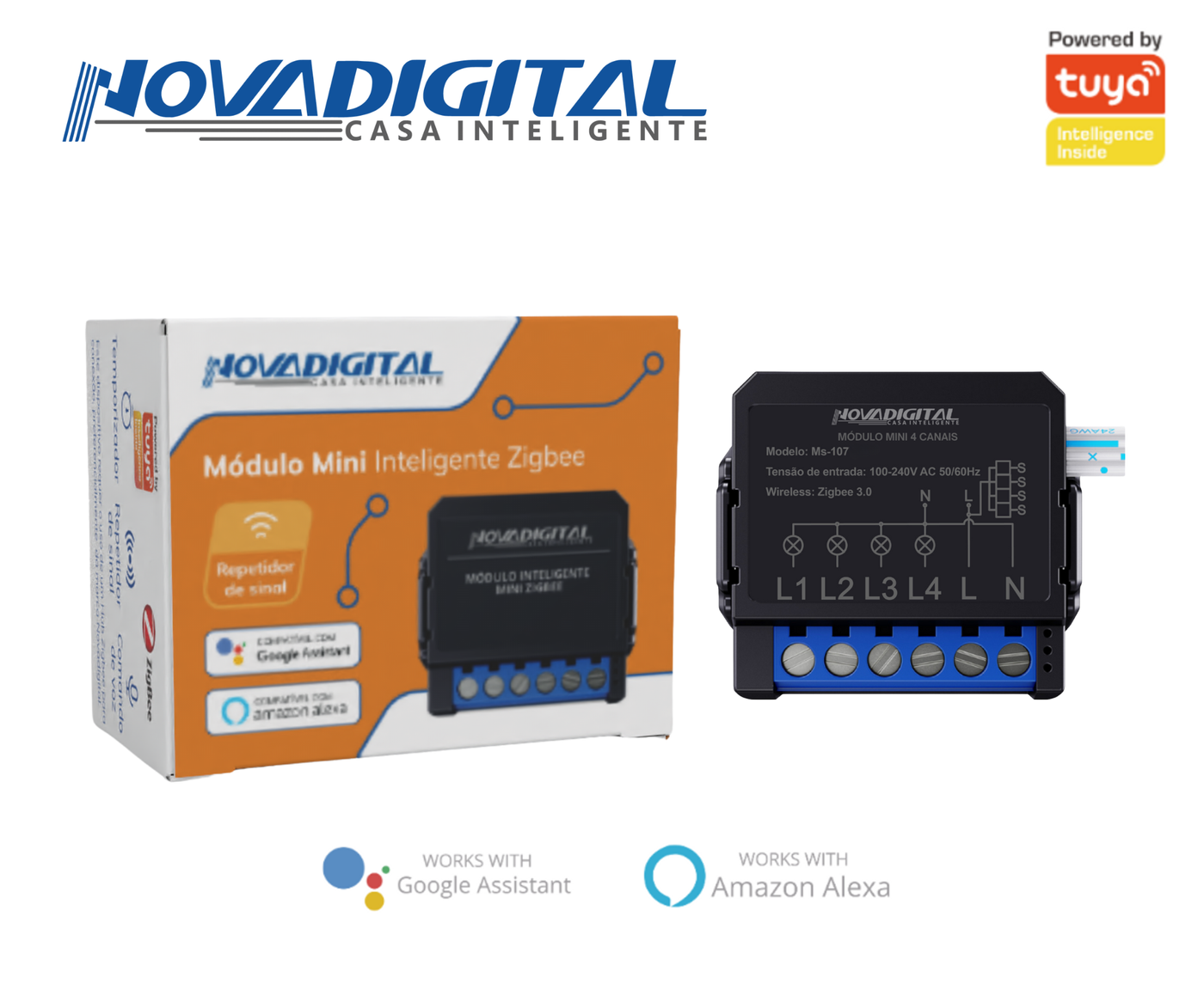Módulo MINI Zigbee - 1 Canal Novadigital - Tuya — foto 2