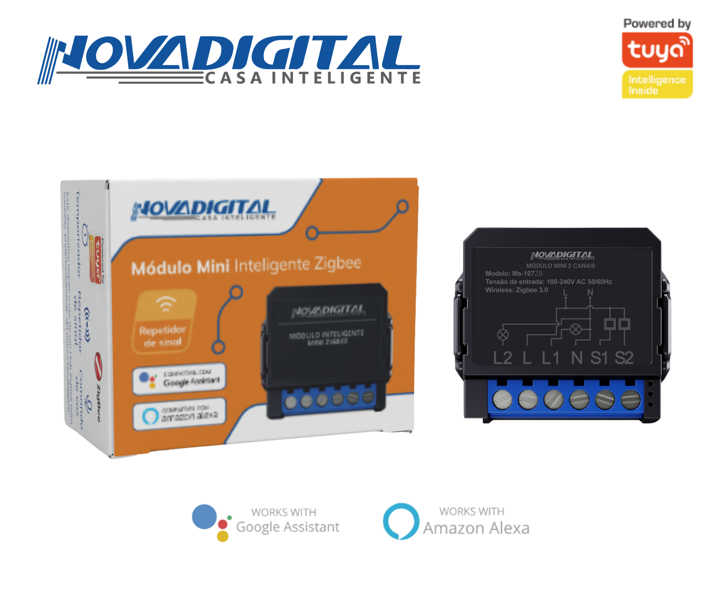 Módulo MINI Zigbee - 1 Canal Novadigital - Tuya — foto 3