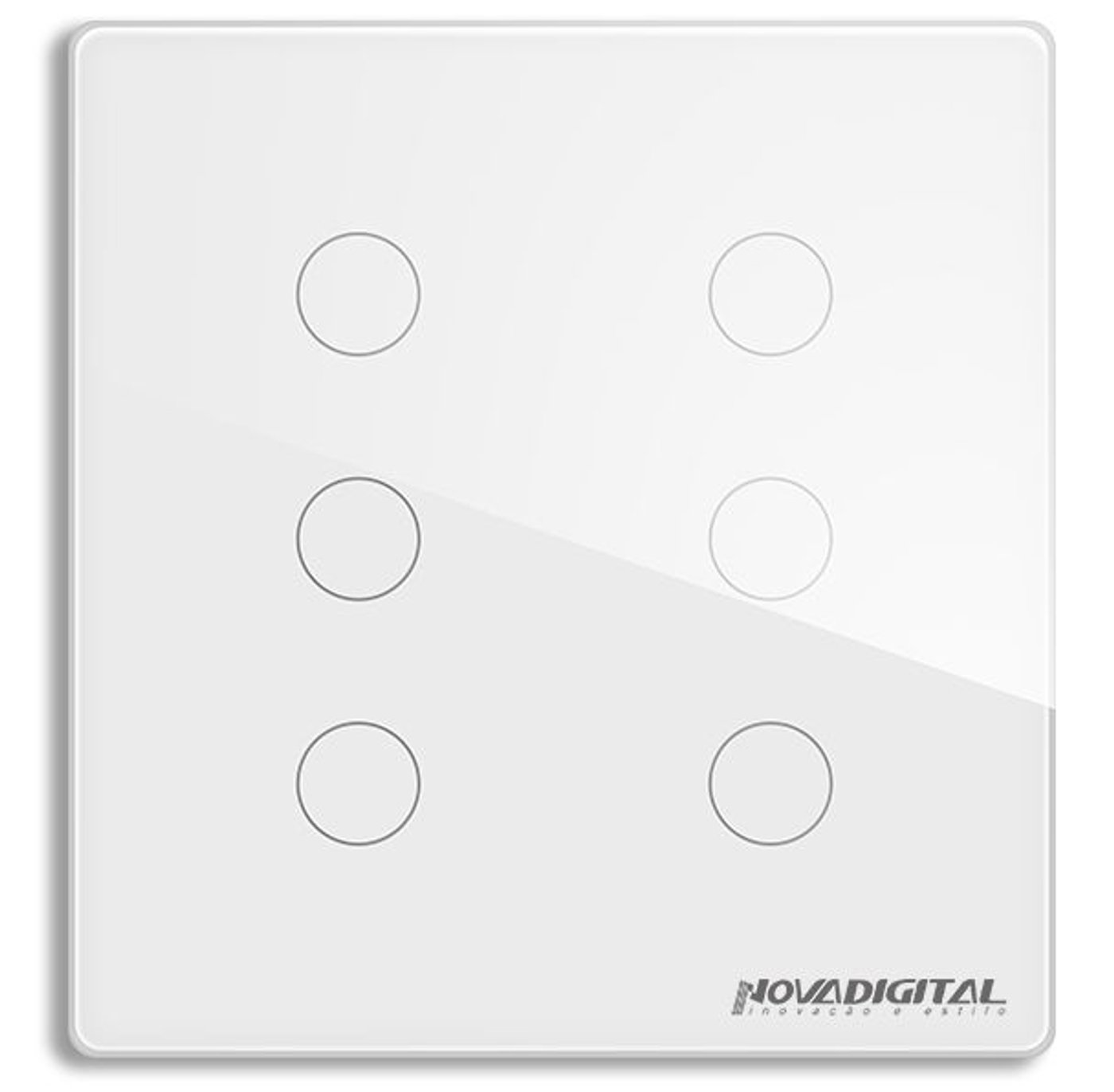 Interruptor 4x4 Touch Wi-Fi + RF433 Mhz 6 Botões Novadigital Tuya — foto 3