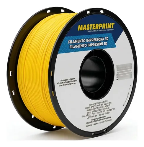 Filamento PETG MasterPrint Amarelo 1kg