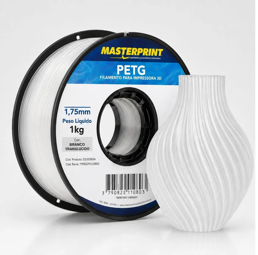 Filamento PETG MasterPrint Translucido 1kg
