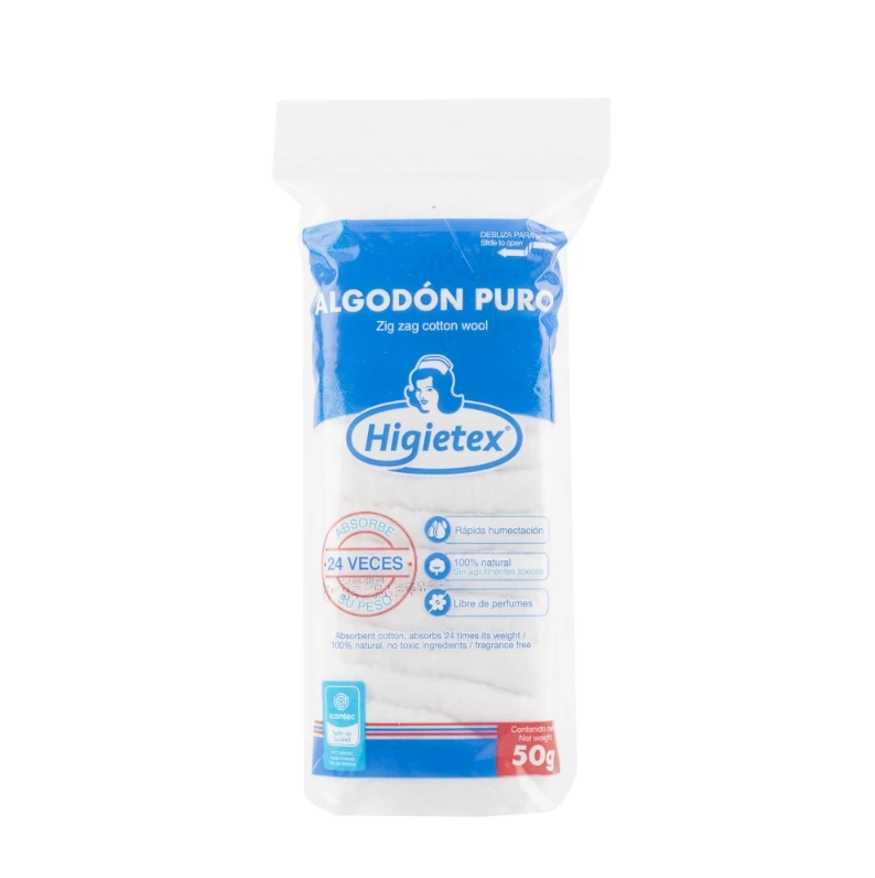 Algodón x50gr Higietex