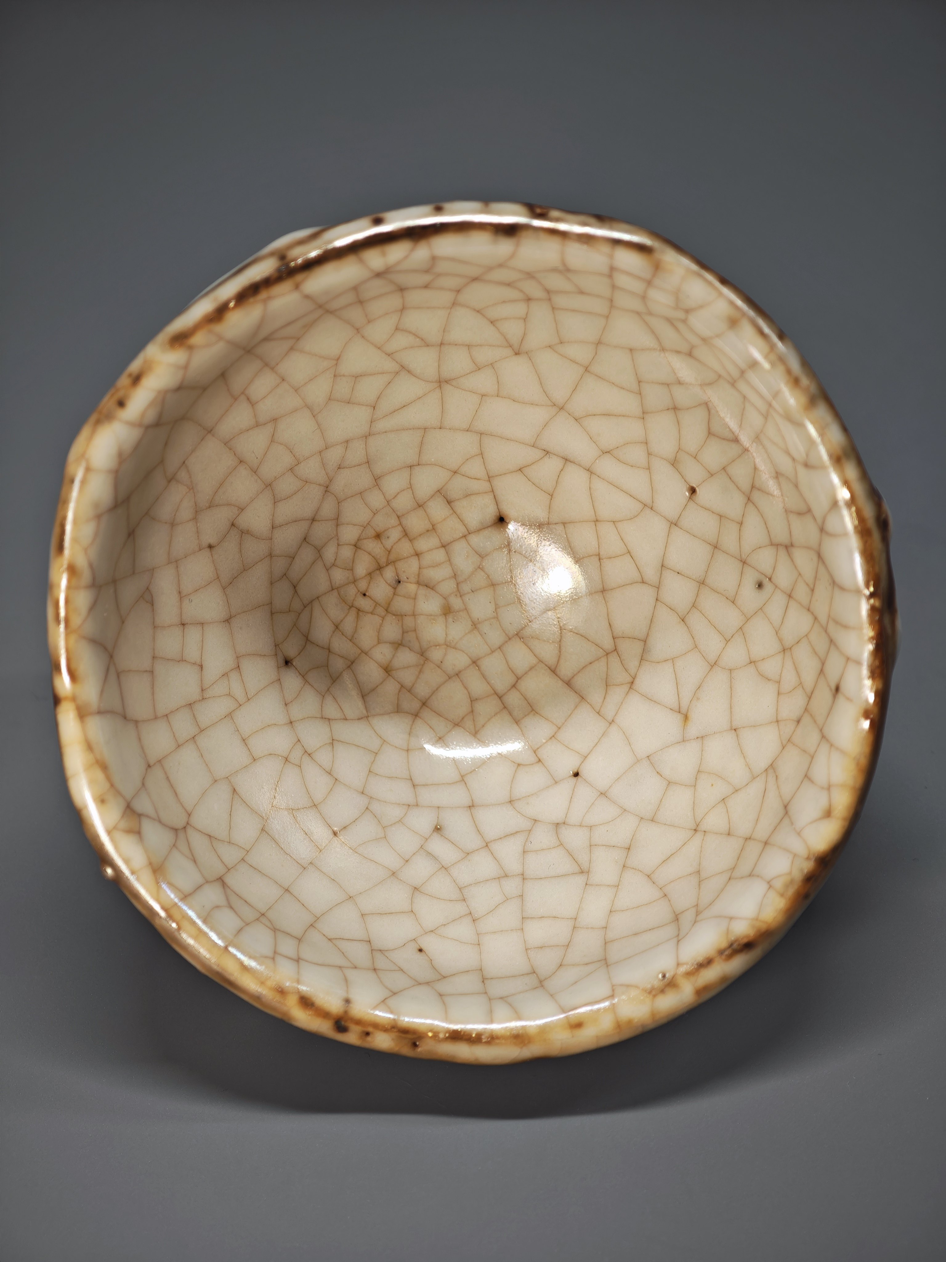 呉遠中ハンドメイド作品、堆釉金銀彩志野盞杯（志野の茶杯） 7
