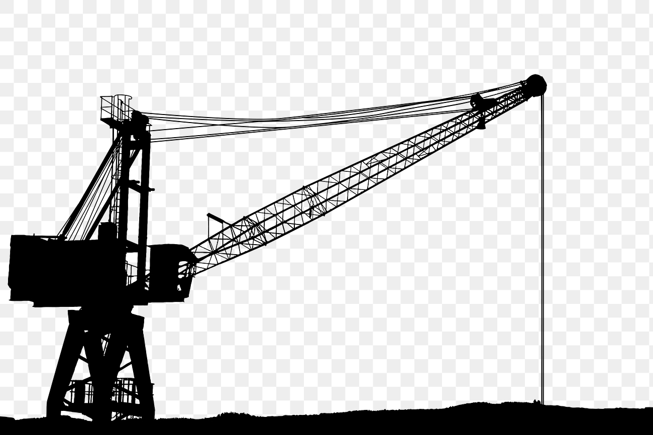 Construction site png silhouette, transparent