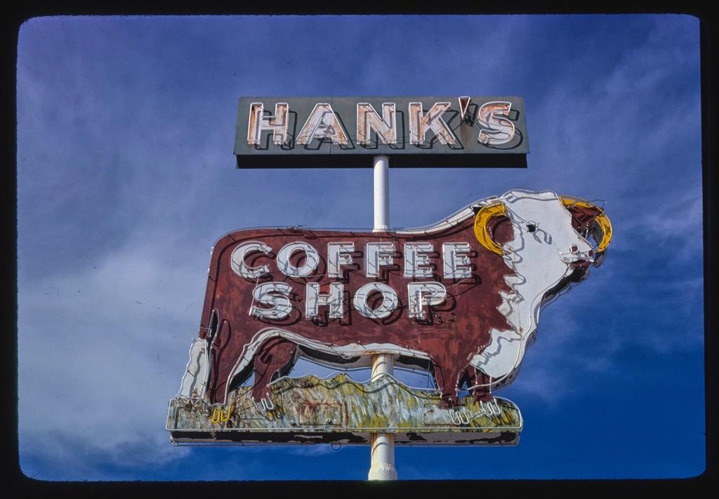 Hanks Coffee Shop sign, 4th