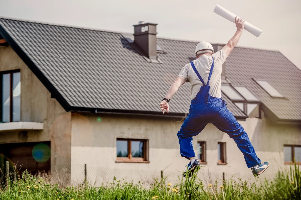 Successful construction worker