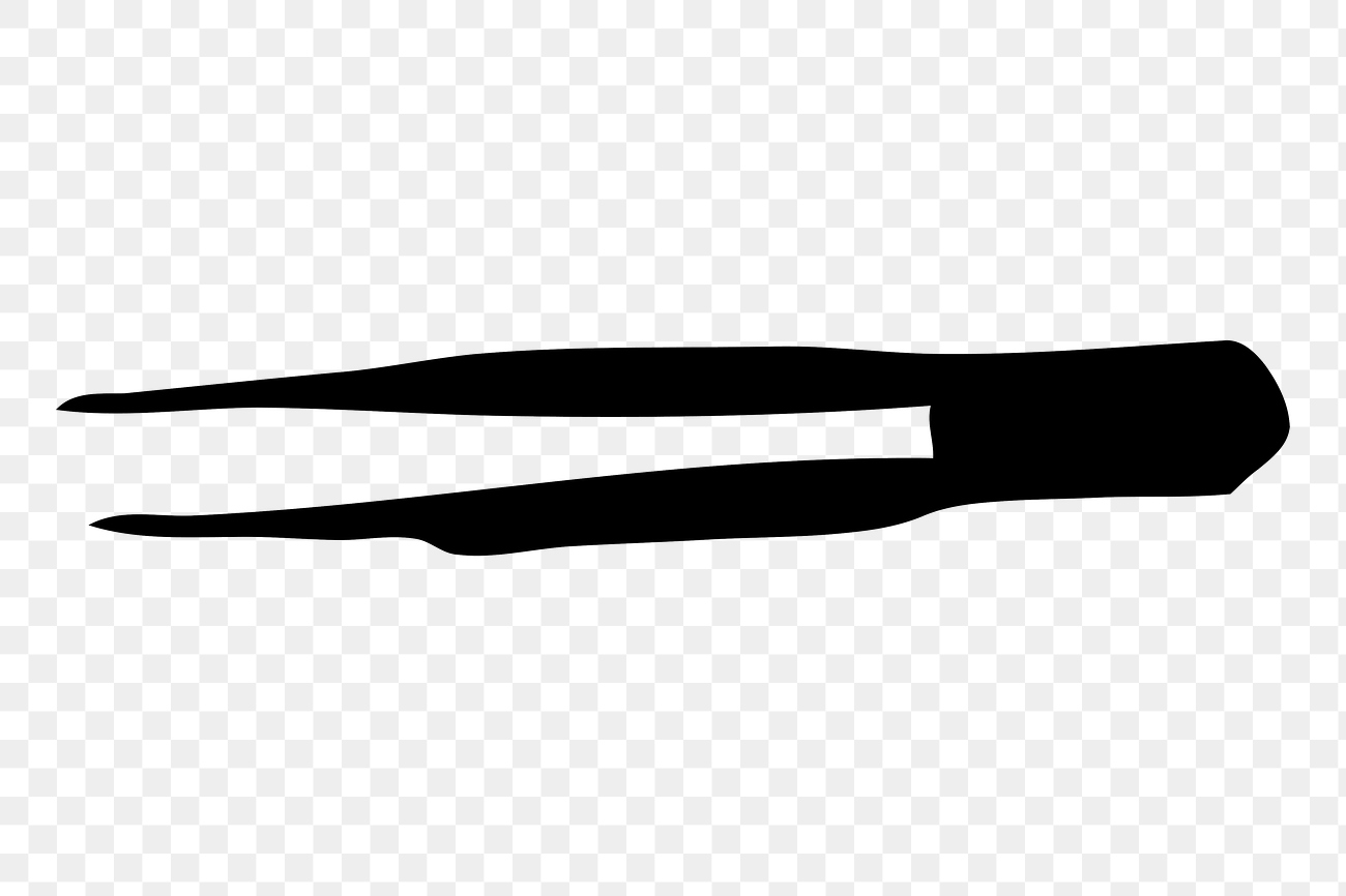 Tweezers silhouette png sticker, salon