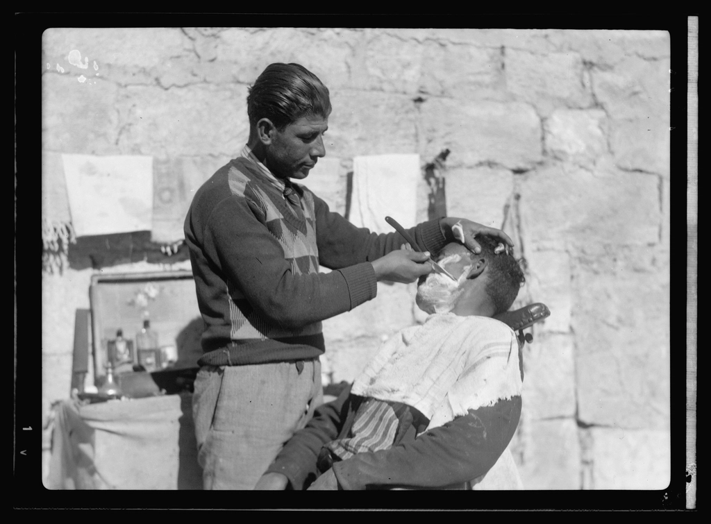Street barber Matson Photo Service