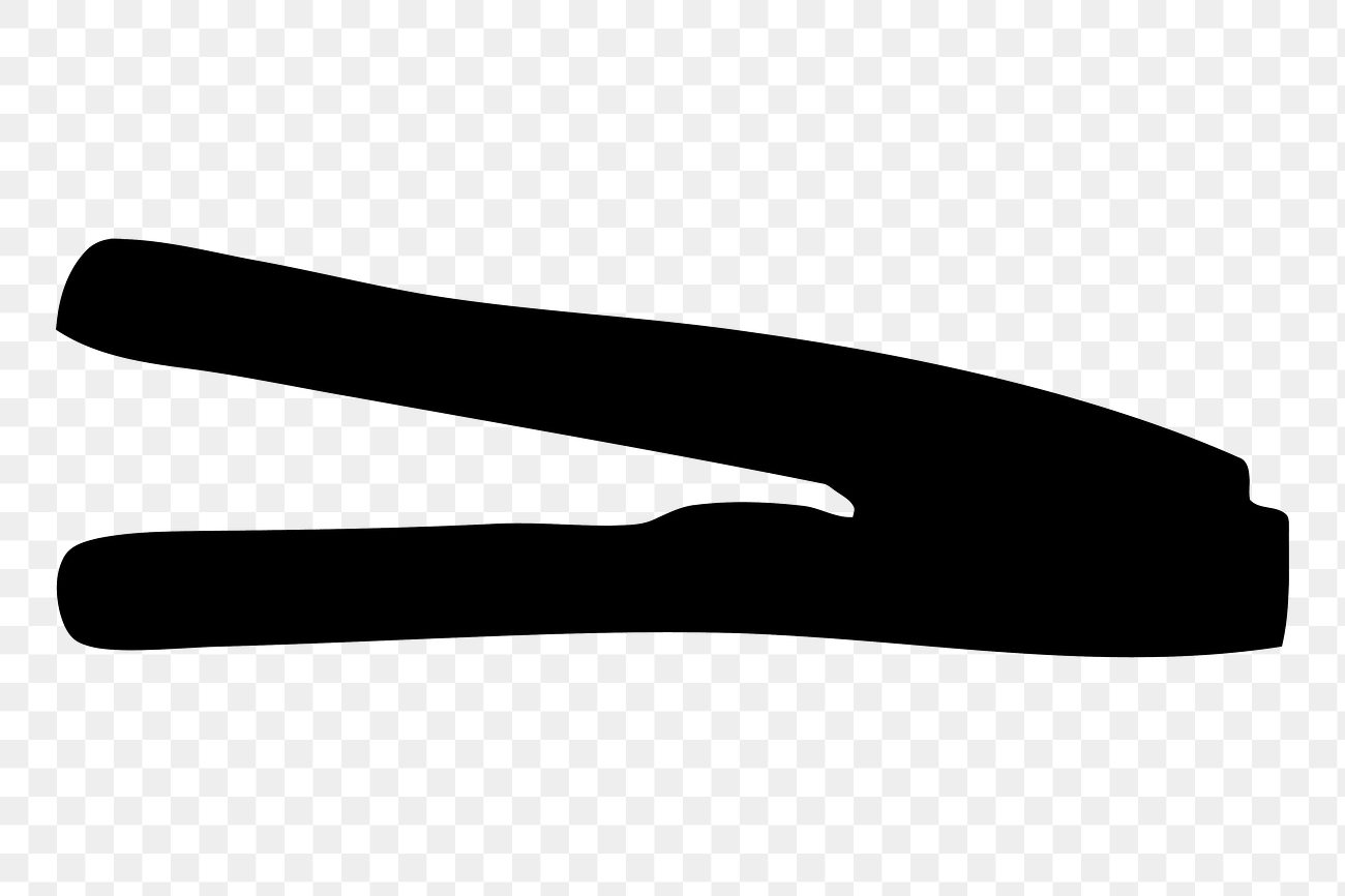 Hair straightener silhouette png sticker