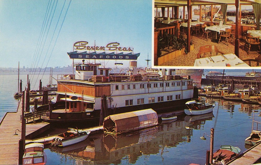 Postcard: Seven Seas Seafoods, North Vancouver, BC, c.1960