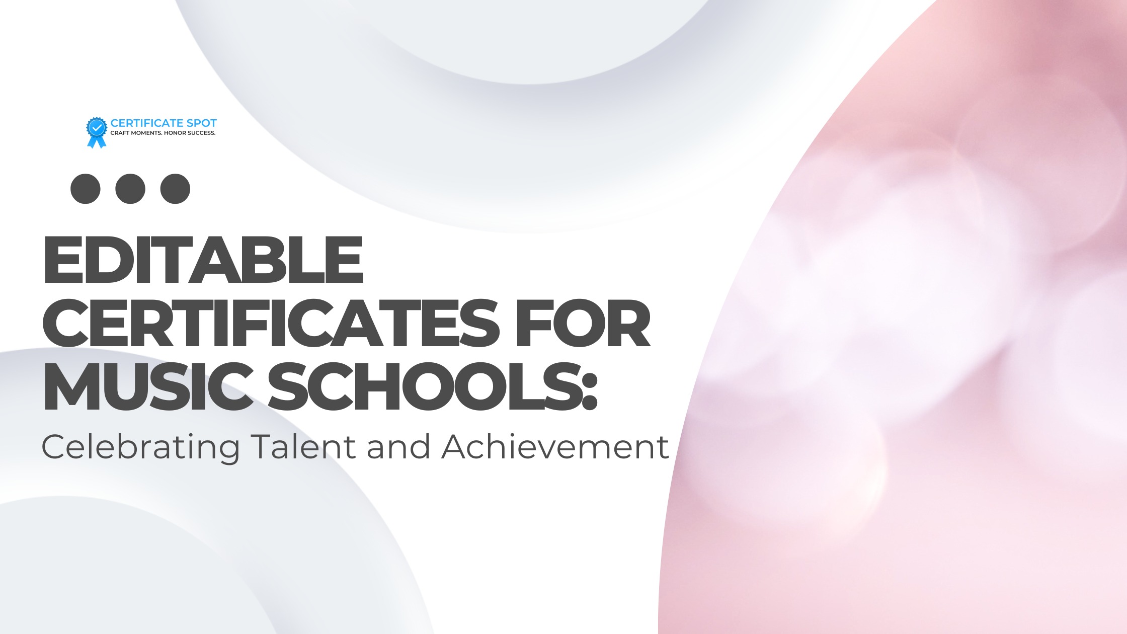 Editable Certificates for Music Schools: Celebrating Talent and Achievement