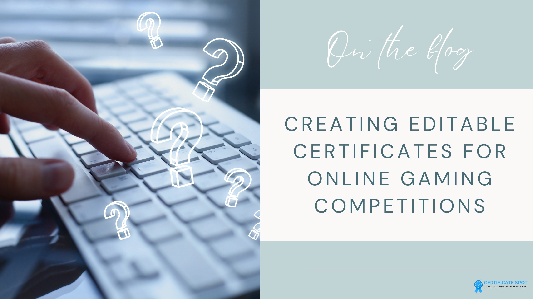 Creating Editable Certificates for Online Gaming Competitions