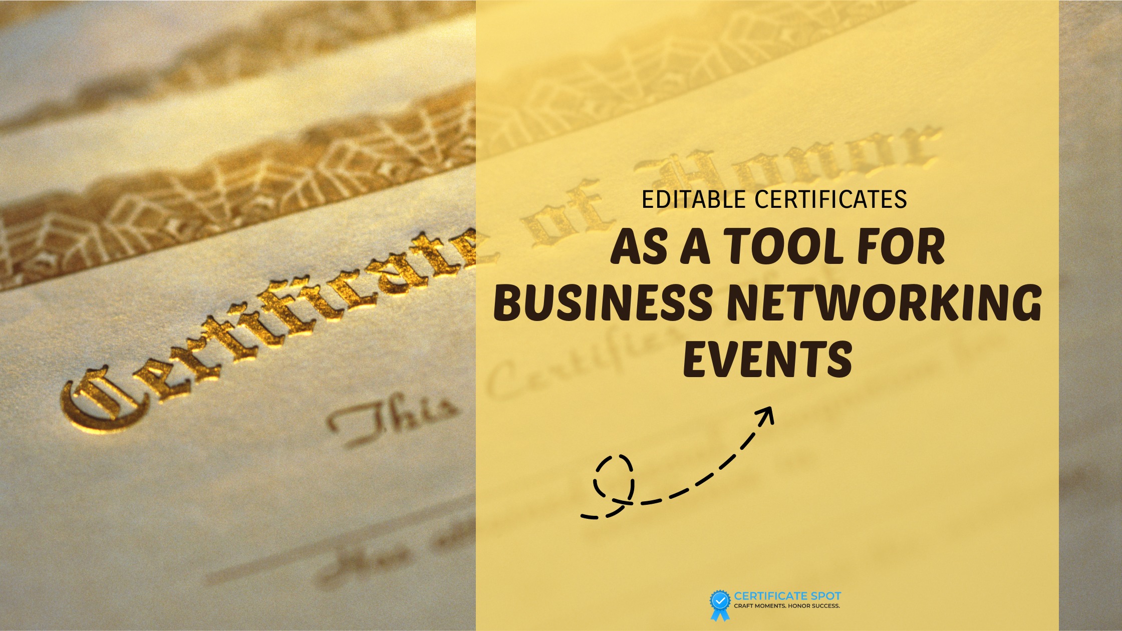 Editable Certificates as a Tool for Business Networking Events