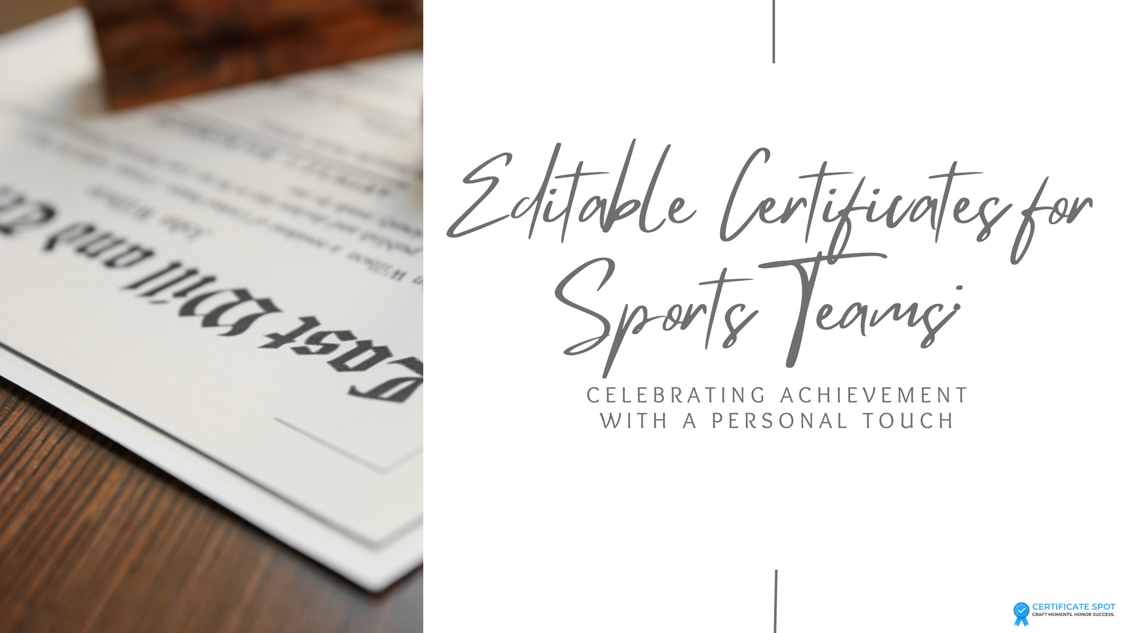 Editable Certificates for Sports Teams: Celebrating Achievement with a Personal Touch