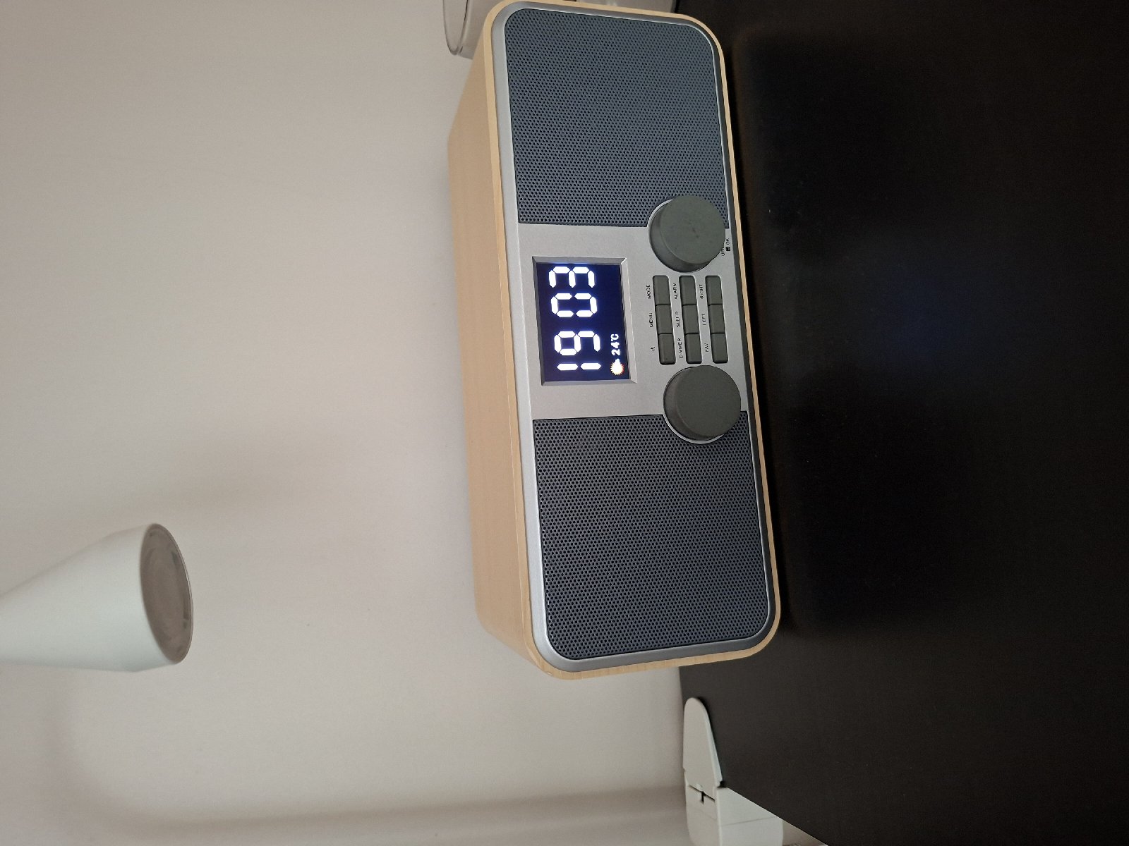 Wooden Digital Alarm Clock Radio