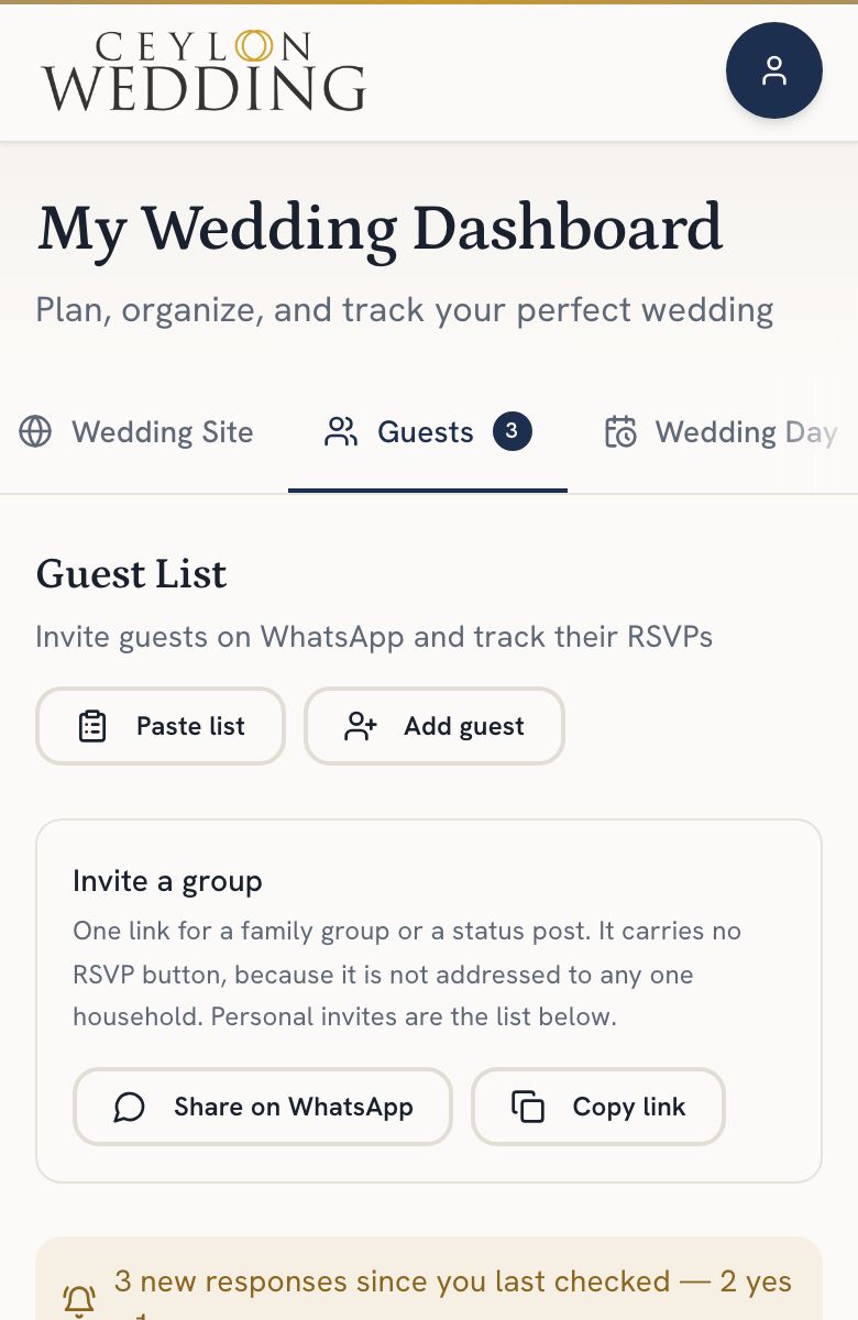 The Guests tab with the Paste list and Add guest buttons above the guest list
