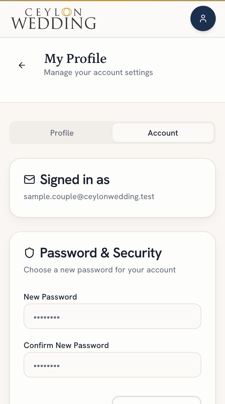 The Account tab on your Profile with Download your data and Delete my account