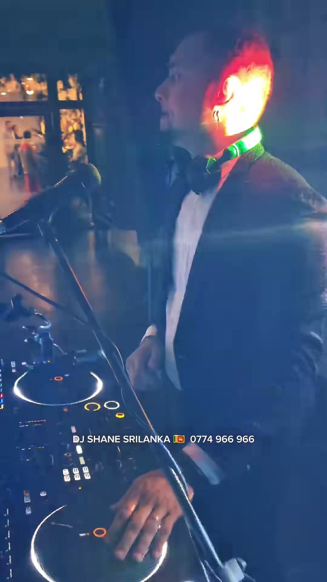 Behind the decks