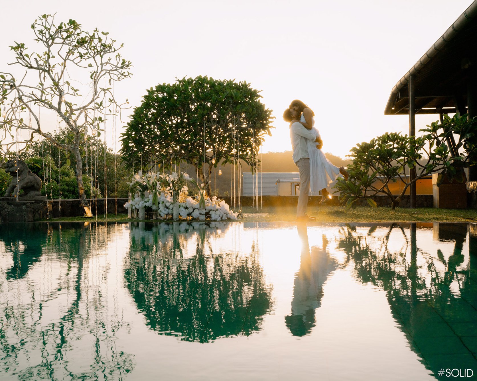 A proposal at a hilltop villa