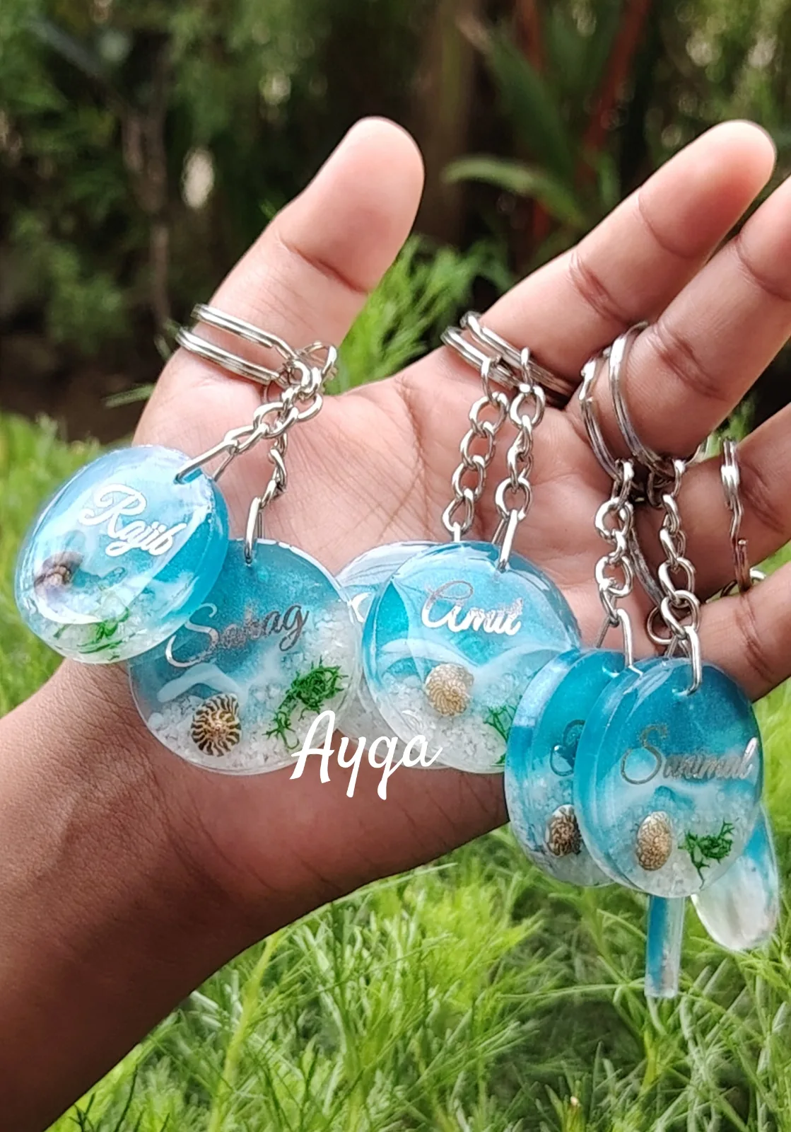 Resin key tags