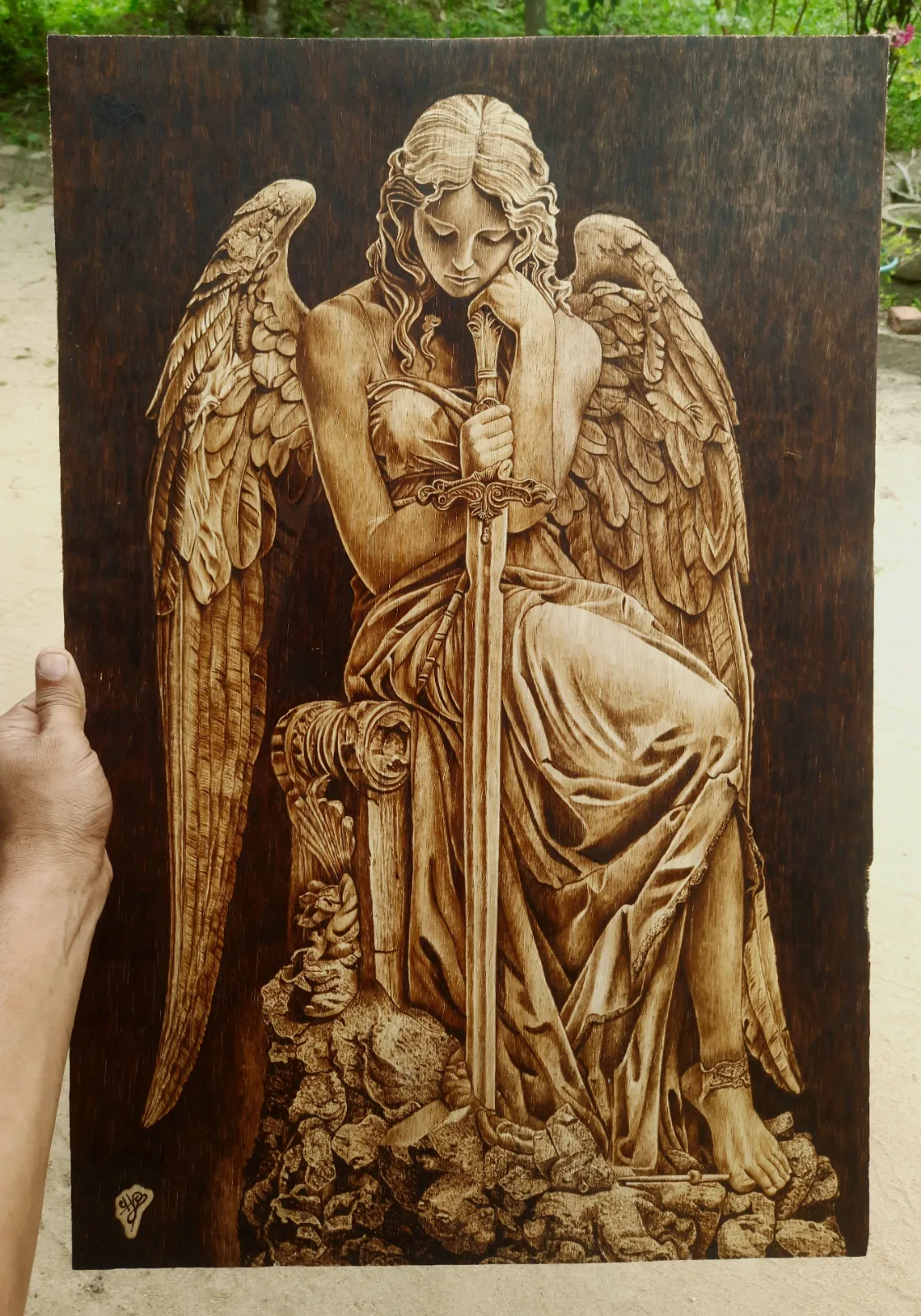 Fully Handmade Wood Burn (Pyrography) Art