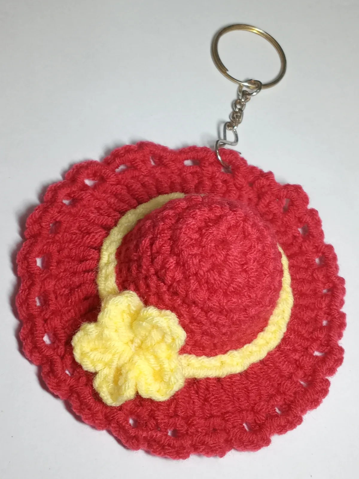 Mini Crochet Hat Key tag