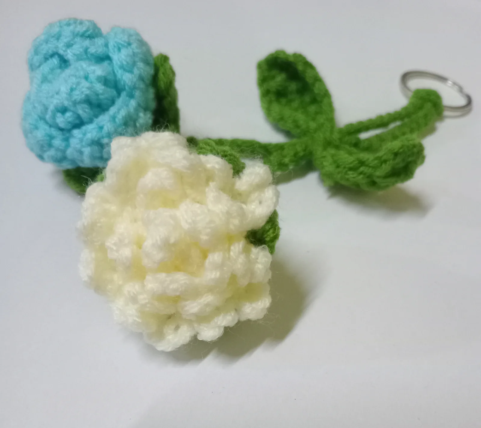 Crochet Flower key tag