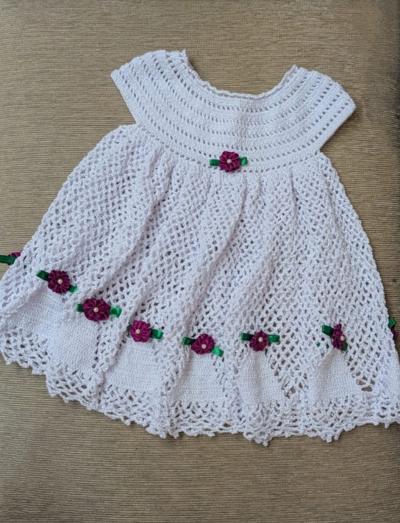 Crochet baby frock