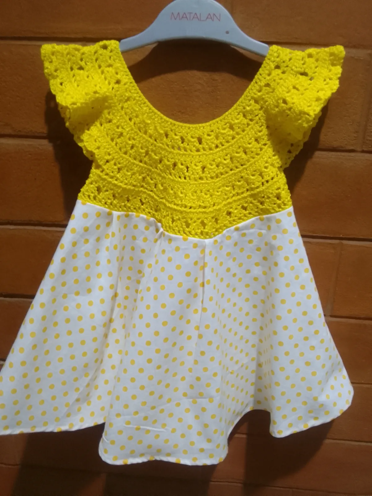 Crochet top cotton frock
