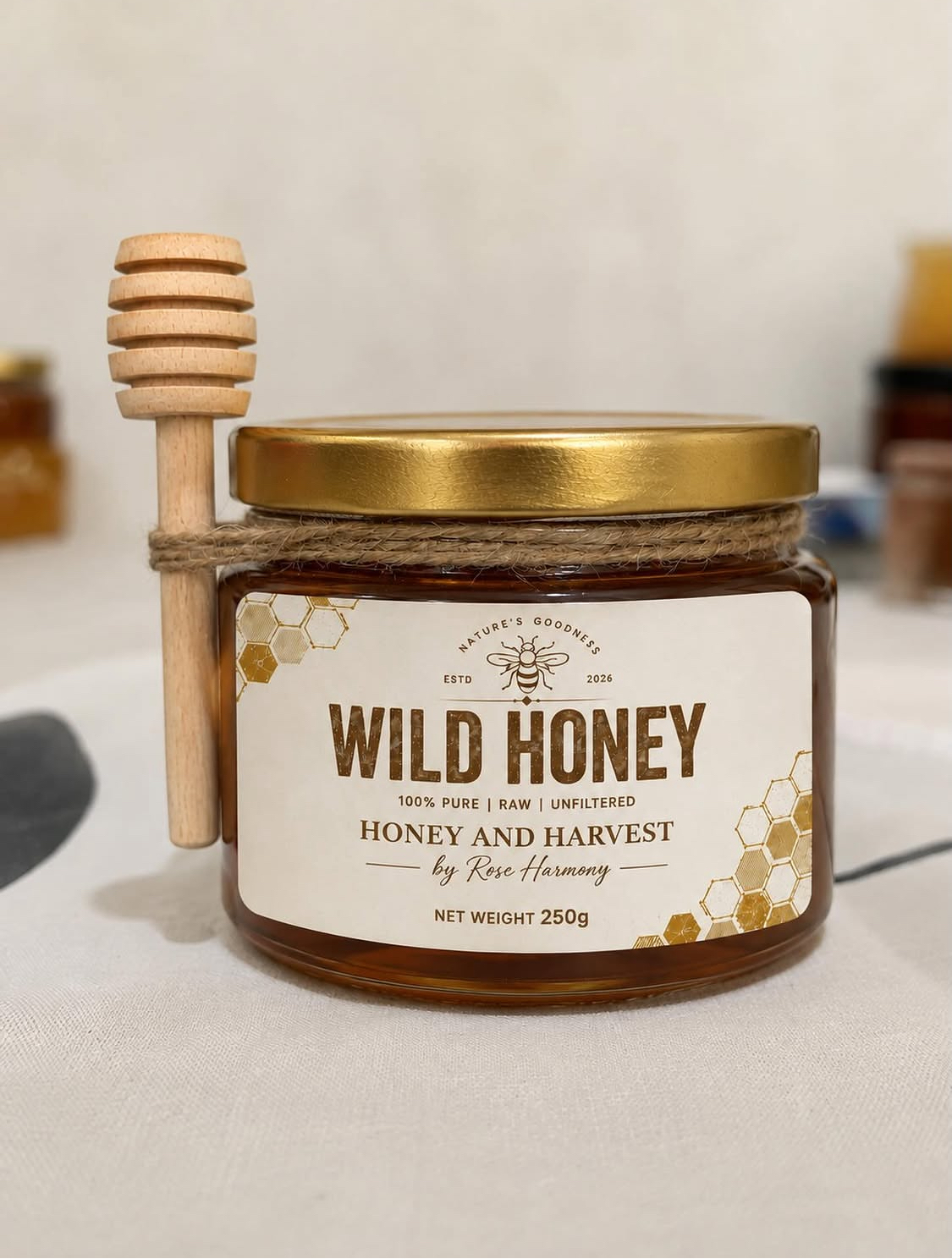 Wild Bee Honey Jar