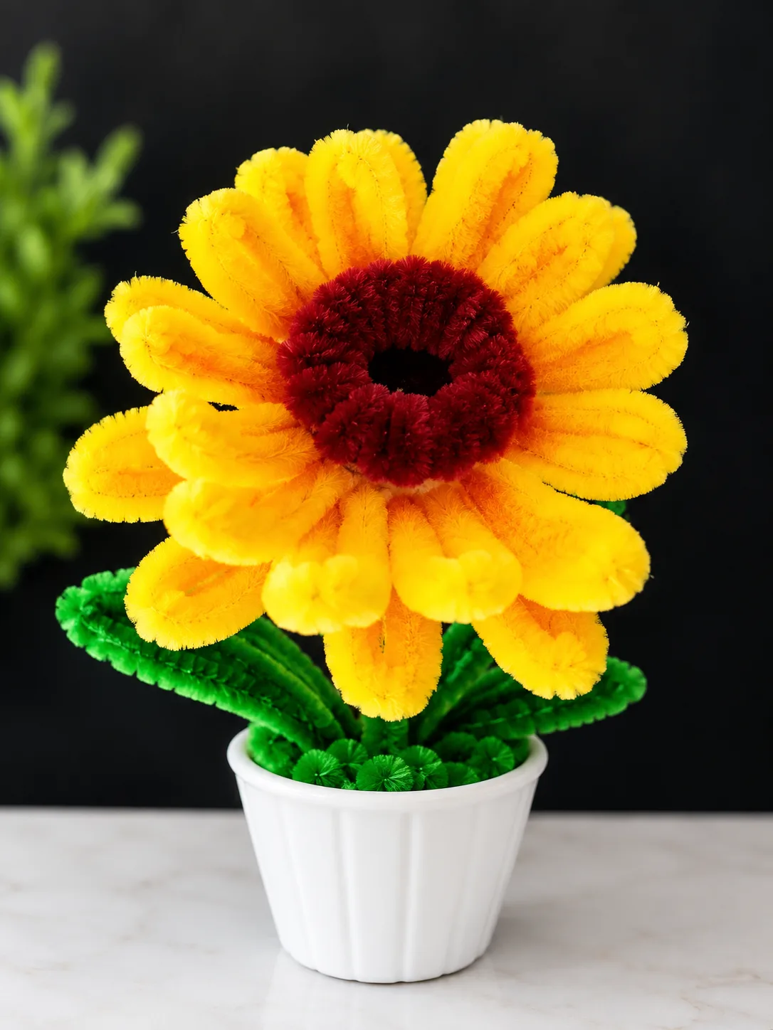 Pipe cleaner flower vase — view 1 of 2