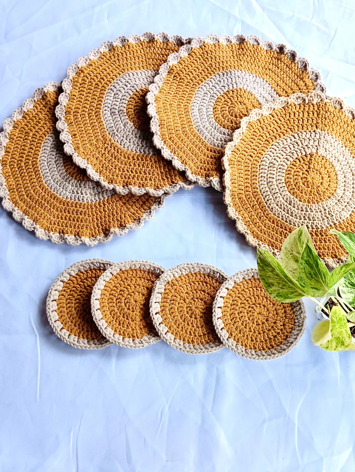 Crochet Table Mat Set (6 Placemats & 6 Coasters) — view 1 of 4