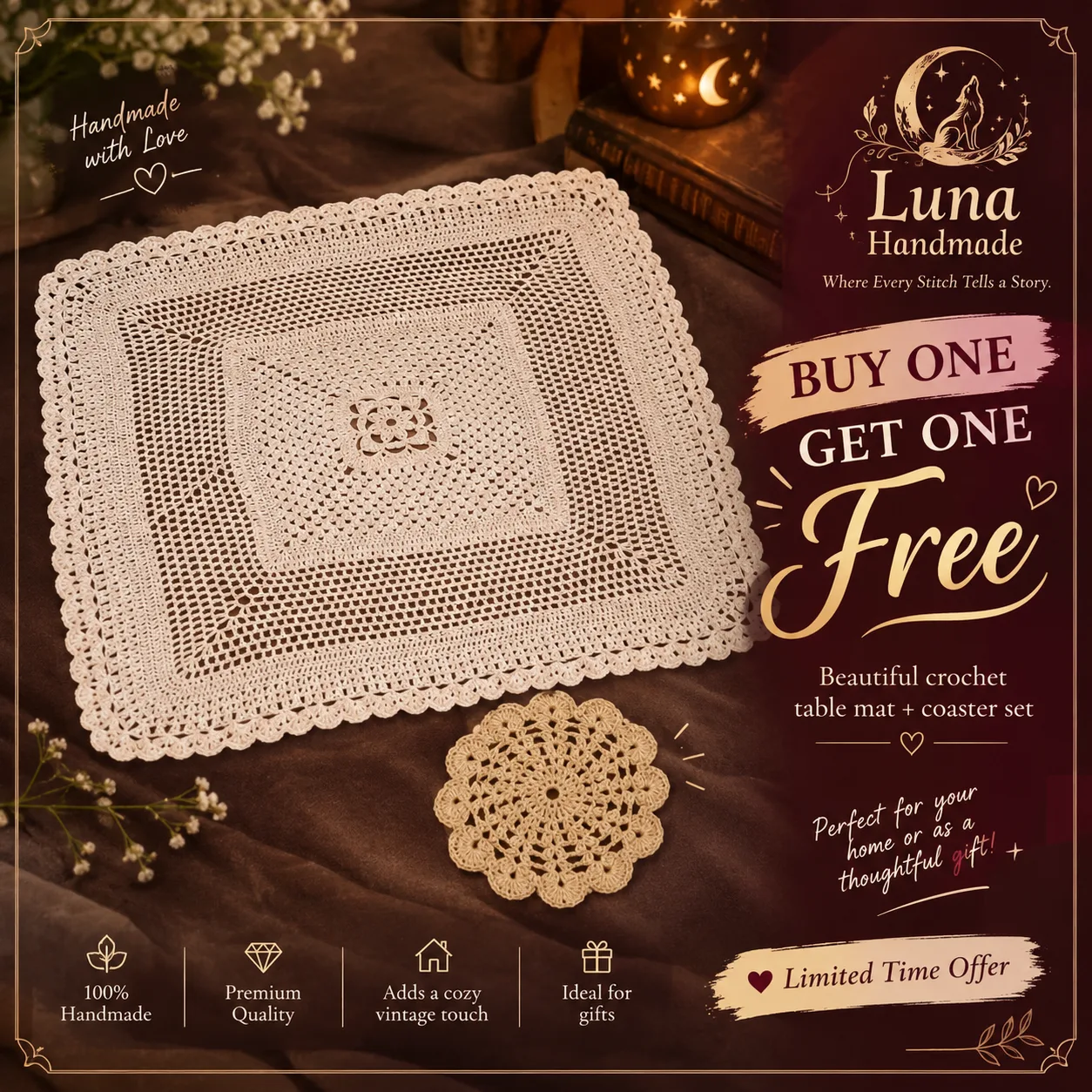 Table cloth with doily