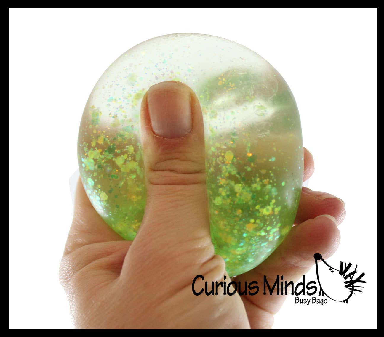 Balle anti stress épaisse à paillettes et à gel 7