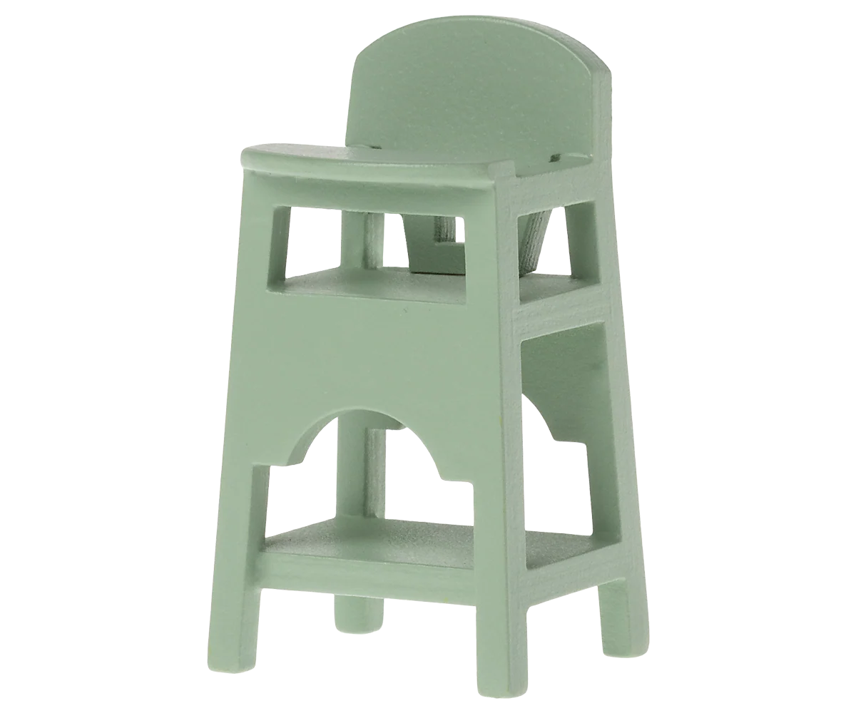 Maileg : Chaise haute, Souris - Menthe