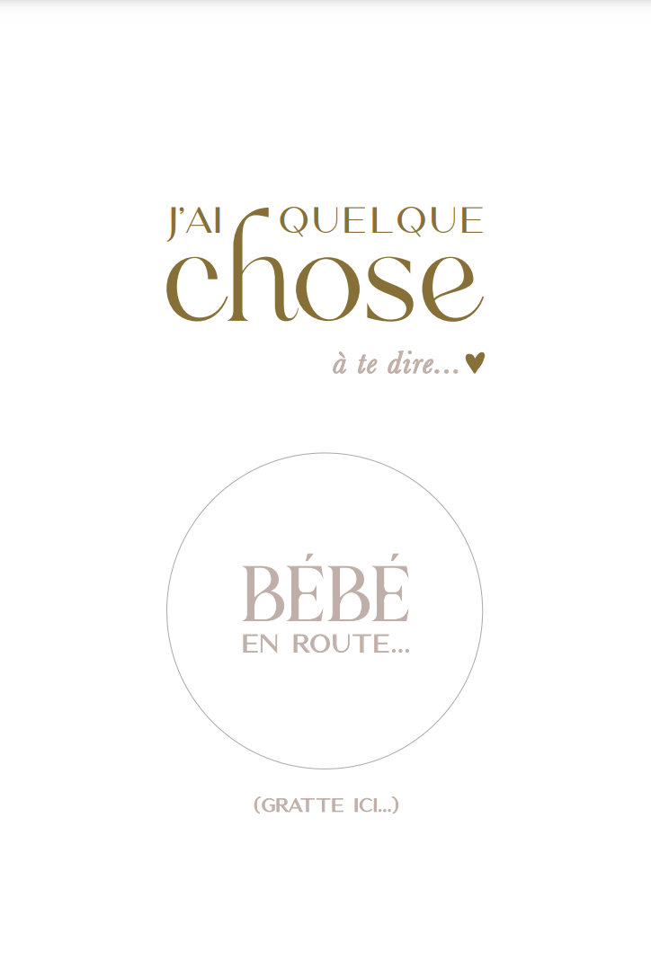 Cartes annonces à gratter 'bébé en route' — bébé est en route