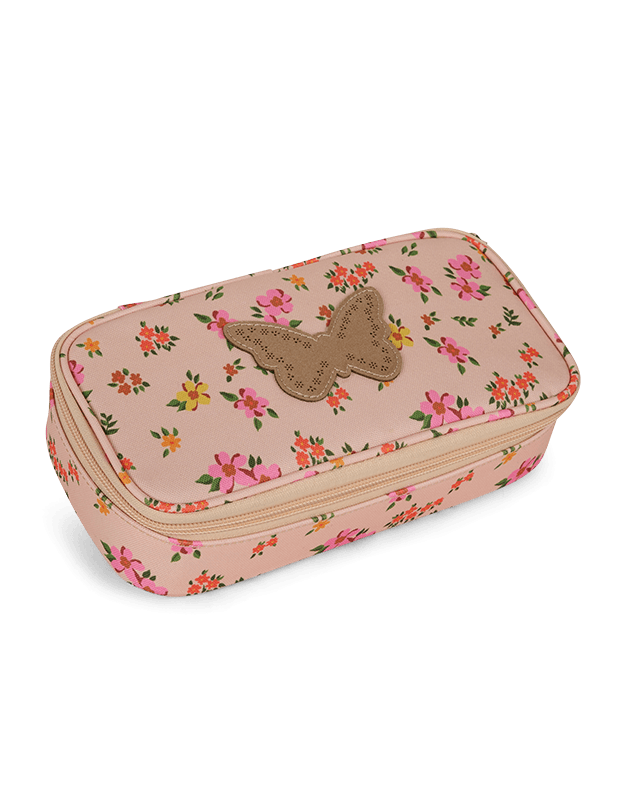 Trousse plumier Caramel & Cie — liberty-rose-papillon-cuivre