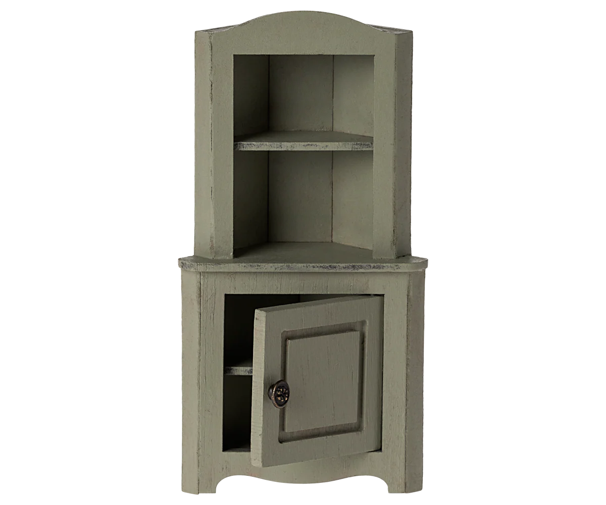 Maileg : Armoire d'angle, Souris - Vert clair