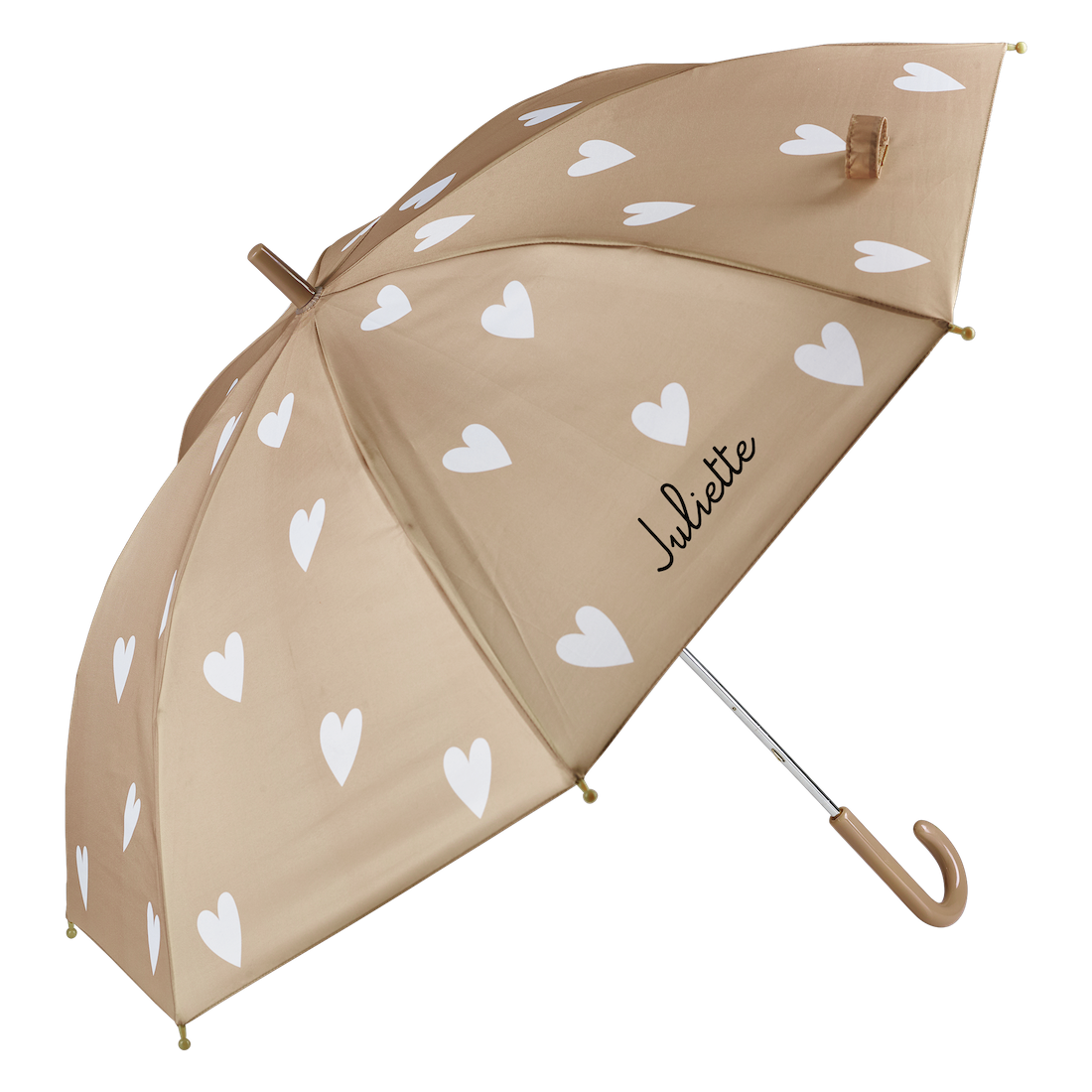 Parapluie beige à coeurs 6