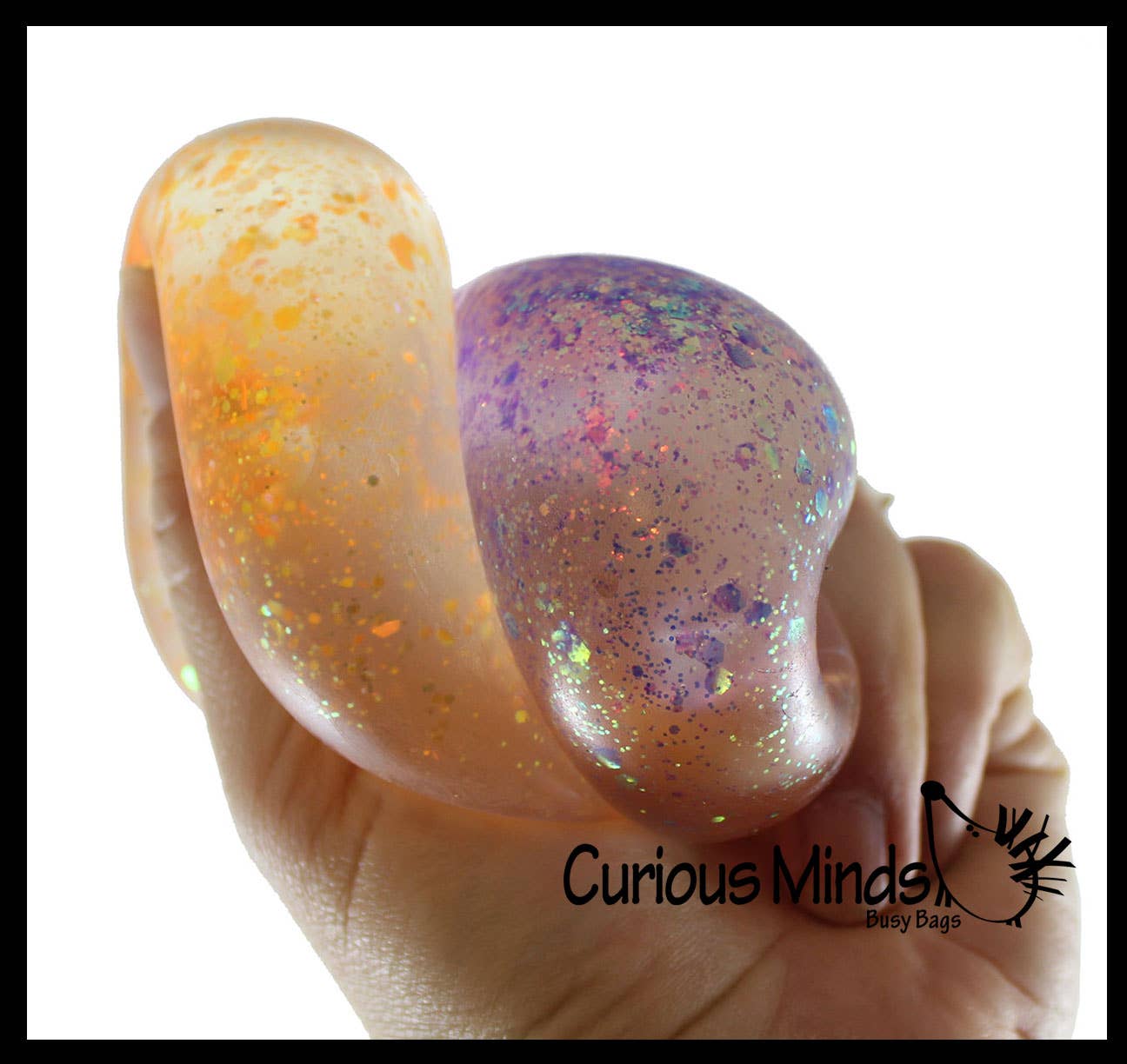 Balle anti stress épaisse à paillettes et à gel 8