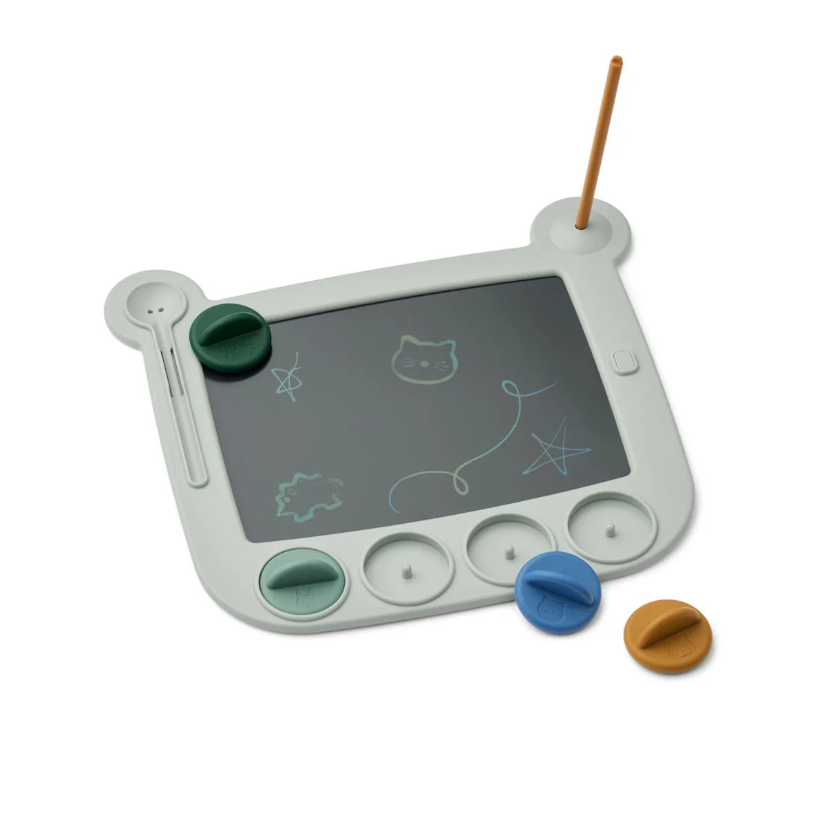 Tablette à dessin LCD avec tampons — bleu-4