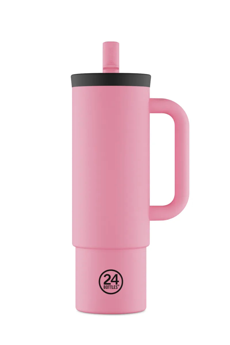 Tumbler isotherme avec paille 800ml — flamingo