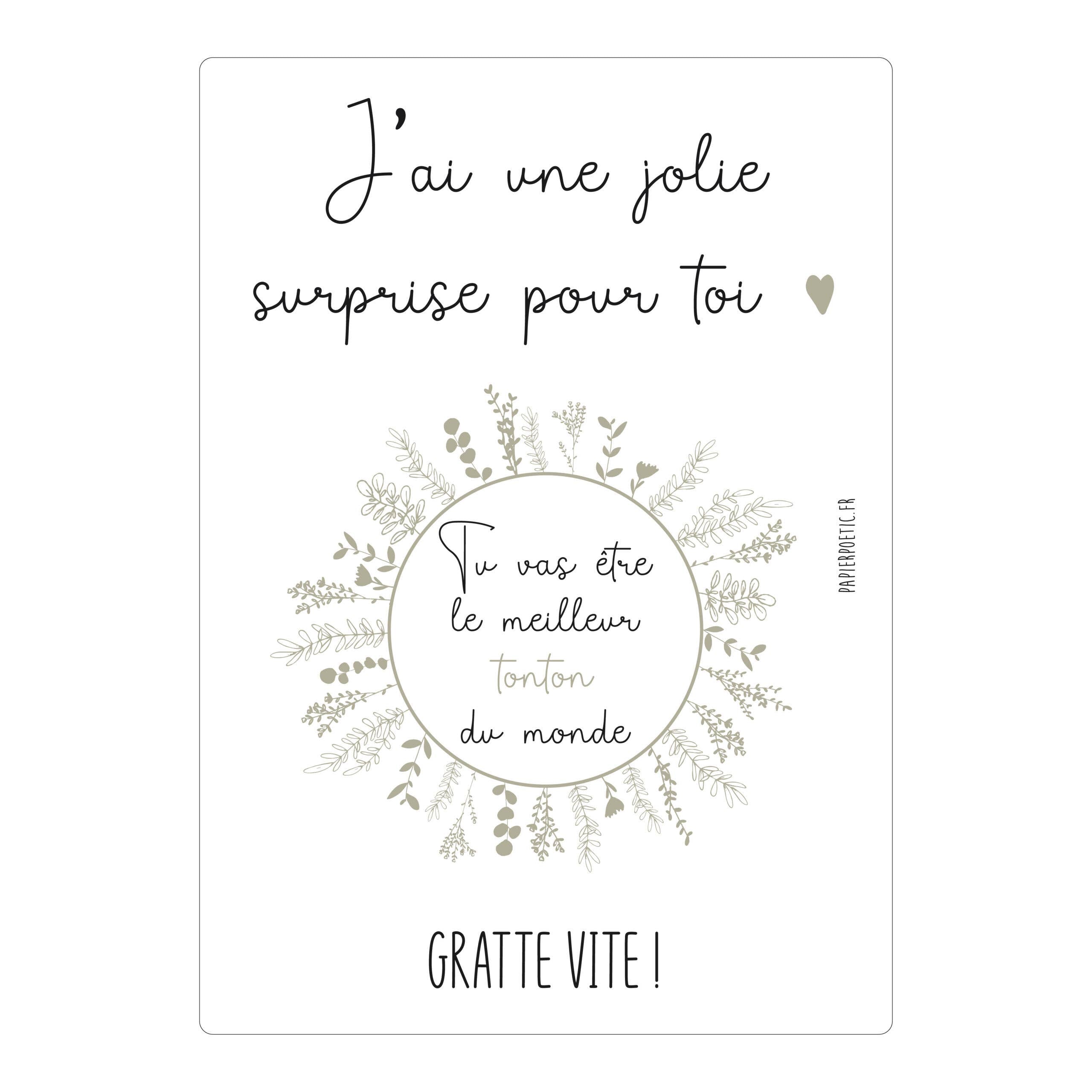 Carte à gratter “tonton”